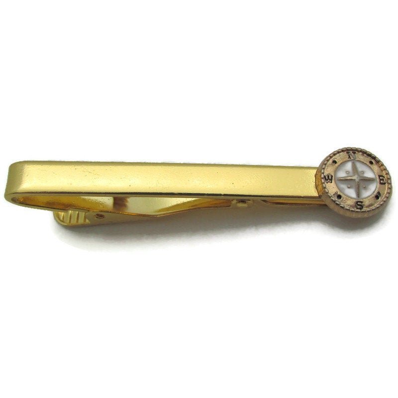 Buy Online Unique and High Quality Gold Compass Tie Clip, Explorer Navigator Tie Bar, Map Travel Gift, Adventure Treasure Map Compass Tack, Vintage Style, Gift for Him Man Men Tie Clip - Tilt