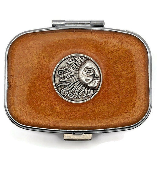 Orange Sunset Pill Box - Tilted Trinket Designs