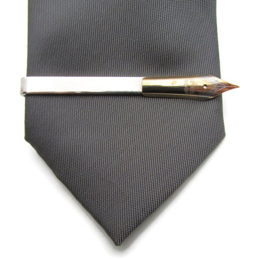 Buy Online Unique and High Quality Silver Fountain Pen Tie Clip Tie Clip - Tilted Trinket Designs