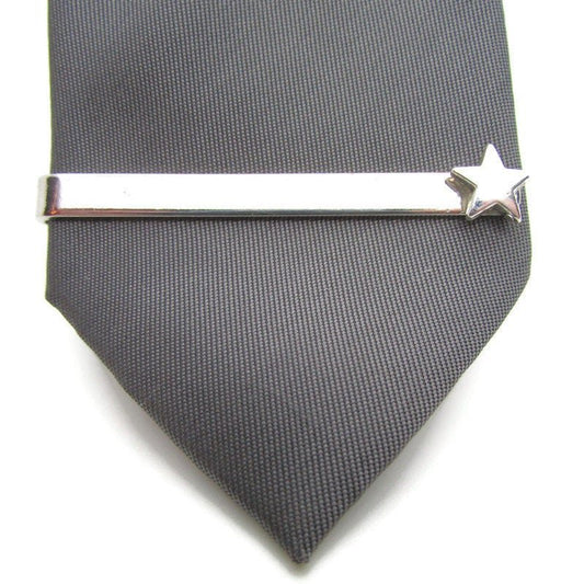 Silver Star Tie Clip - Tilted Trinket Designs